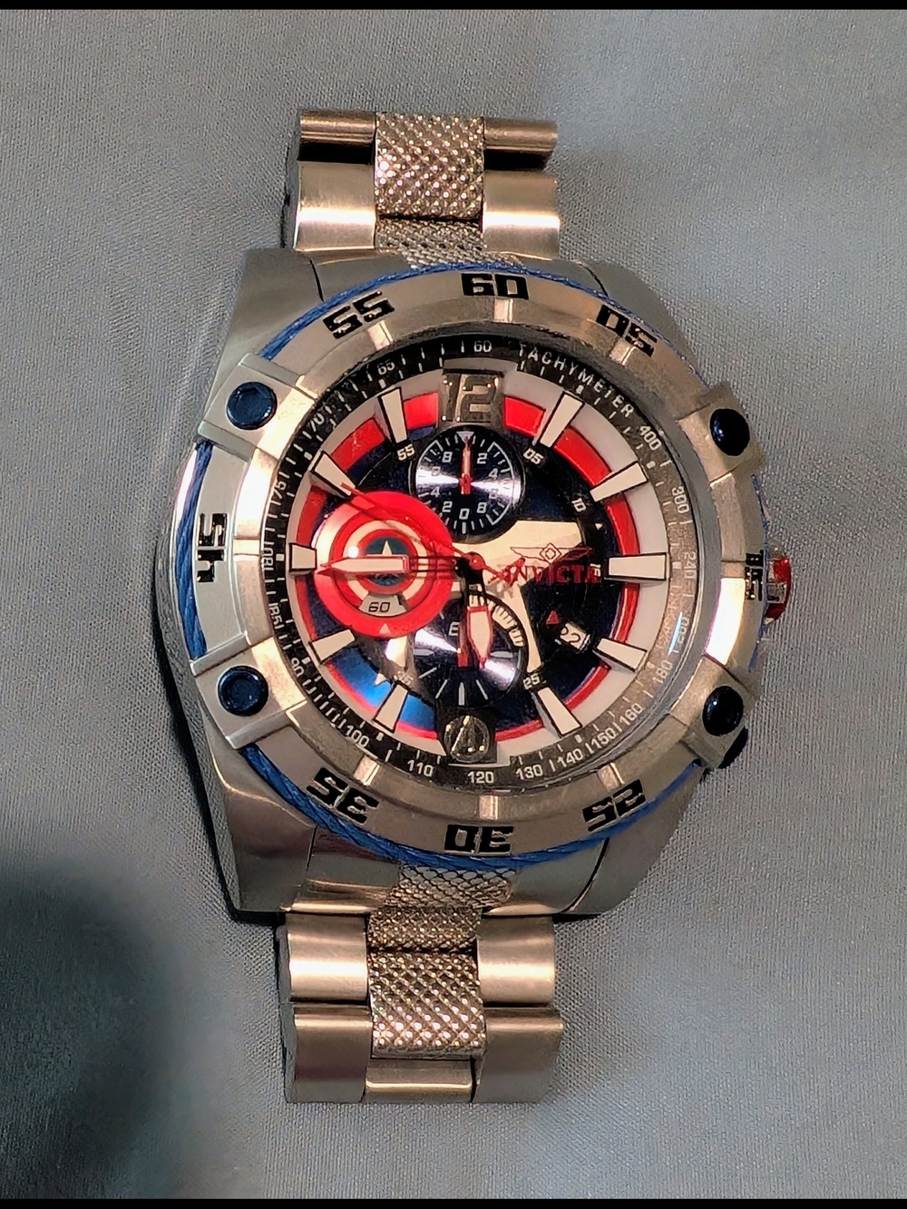 Innvicta Marvel, Captain America, Stainless Steel Chronograph Watch